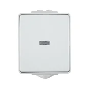 Wyłączniki światła i elektryczne - Efapel Włącznik schodowy Z PODŚWIETLENIEM SZARY IP65 WATERPROOF - miniaturka - grafika 1