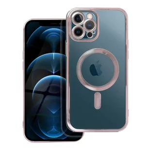 Etui Futerał Electro Mag Cover do iPhone 12 Pro Max złoty róż - Etui i futerały do telefonów - miniaturka - grafika 1