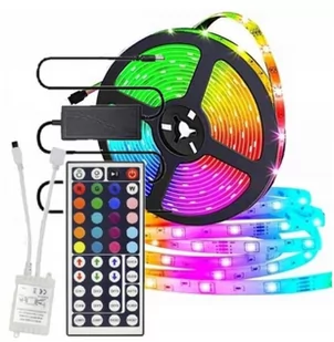 Taśma Led Smd Wodoodporna 5M Rgb Kolorowa + Pilot - Taśmy LED Taśma Led Smd Wodoodporna 5M Rgb Kolorowa + Pilot - Taśmy LED - miniaturka - grafika 1
