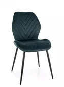 Krzesła - Krzesło tapicerowane MIKE VELVET zielone - miniaturka - grafika 1
