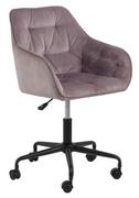 Fotele i krzesła biurowe - Actona Fotel biurowy Brooke VIC różowy - miniaturka - grafika 1