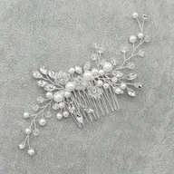 Grzebienie fryzjerskie - TEMU Eleganckie Sztuczne Kamienie Szczypce do Włosów na Ślub - Błyszczące Akcesoria dla Nowożeńców, Idealne na Wesela i Oficjalne Wydarzenia, i - miniaturka - grafika 1