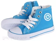 Buty dla dziewczynek - trampki dziecięce NEW AGE - BABY BLUE (082K)-32 - miniaturka - grafika 1