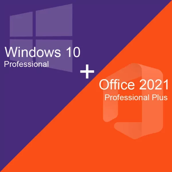 Microsoft Windows 10 Professional & Microsoft Office 2021 Professional Plus KLUCZ
