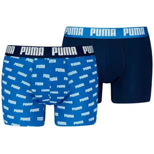 Męskie bokserki Puma Everyday Aop Print Boxer 2P Rozmiar: M / Kolor: niebieski/jasnoniebieski - Majtki męskie - miniaturka - grafika 1