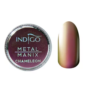 Pyłek Indigo czarny Metal Manix Chameleon Alien - Ozdoby do paznokci - miniaturka - grafika 1
