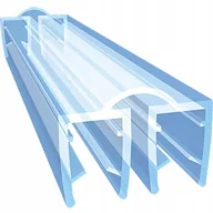 Uszczelki - 200 cm USZCZELKA ŁĄCZĄCA SZYBY DO KABINY PRYSZNICOWEJ PARAWANU PLEXI 4 5 6 MM 2-metry - miniaturka - grafika 1