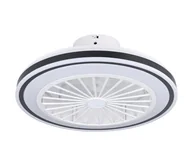 Wentylatory sufitowe - Eglo 35182-LED Ściemnialny wentylator sufitowy FRANA LED/25,5W/230V białe/black+RC - miniaturka - grafika 1