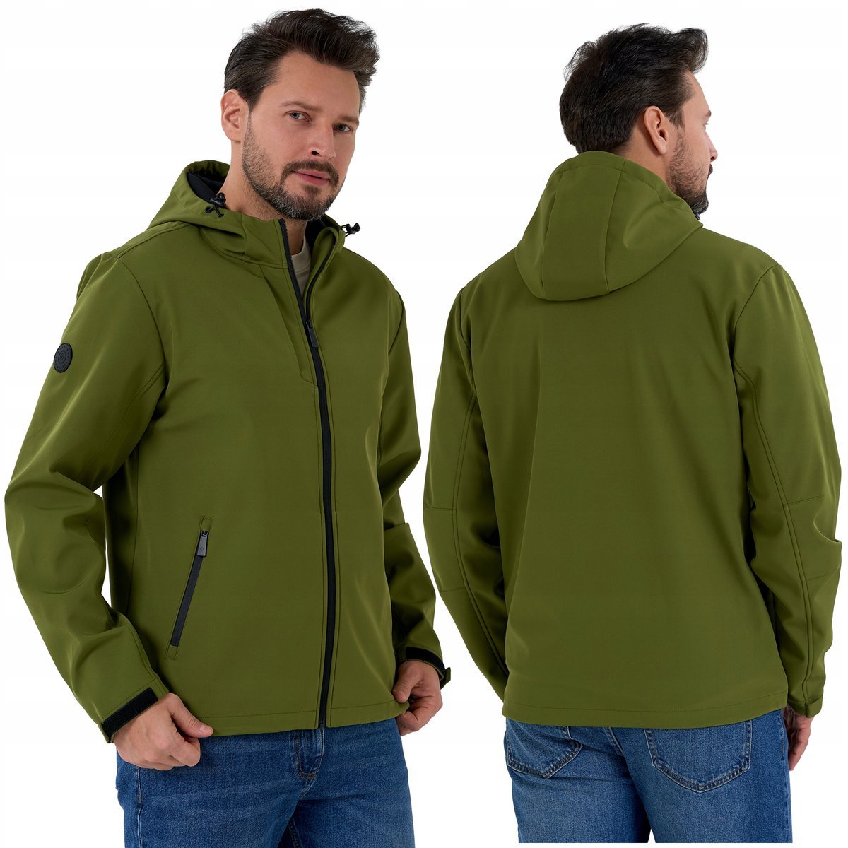 KURTKA MĘSKA PRZECIWDESZCZOWA Przejściowa z Kapturem MORAJ r. M