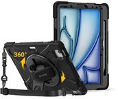 Etui do tabletów - Etui na tablet Crong Defender Plus – Pancerne etui iPad Air 11” M3 2025 / M2 2024 czarny CRGDPIPDA11BLK - miniaturka - grafika 1