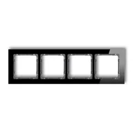 Klawisze i ramki - Poczwórna ramka efekt szkła czarna/grafit 12-11-DRS-4 DECO KARLIK - miniaturka - grafika 1