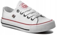 Buty dla dziewczynek - BIG STAR W374001 KLASYCZNE TRAMPKI DZIECIĘCE BIAŁE R. 33 - miniaturka - grafika 1
