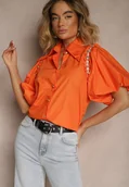 Koszule damskie - Pomarańczowa Koszula Klymamene - miniaturka - grafika 1