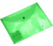 Szkolne artykuły papiernicze - Titanum Teczka kopertowa A5 zielona transparentna - miniaturka - grafika 1