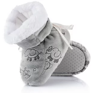 Buciki niechodki – ciepłe kapcie niemowlęce - 0-6m - Kapcie damskie - miniaturka - grafika 1