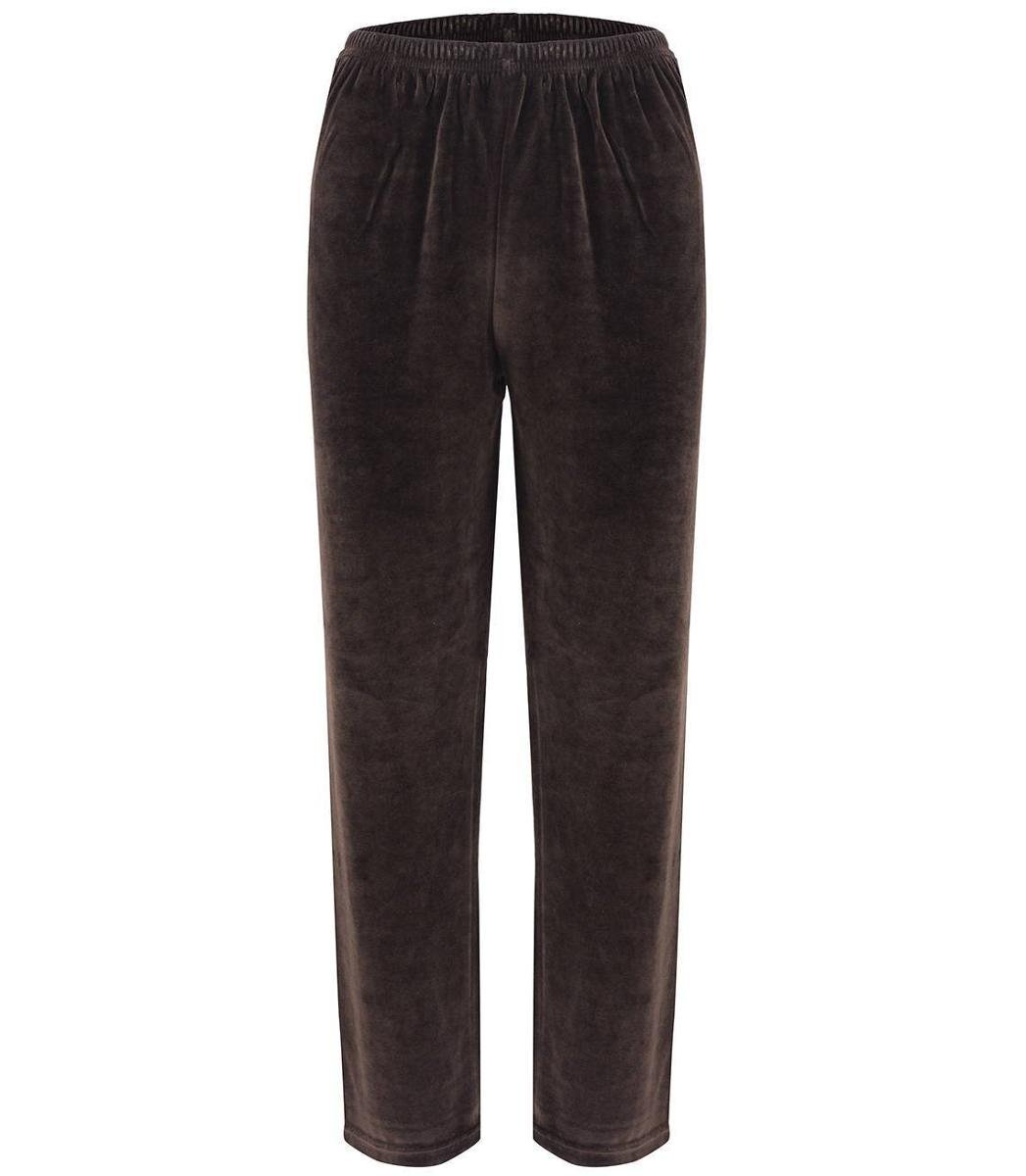 Wygodne welurowe spodnie dresowe Gumka Ciepłe Modne Długie-M