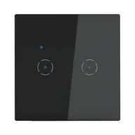 Inne akcesoria elektryczne - Włącznik podwójny WiFi Tuya Czarny ORNO - miniaturka - grafika 1