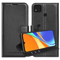 Etui i futerały do telefonów - Etui Cadorabo do Xiaomi RedMi 9C / RedMi 10A w kolorze PHANTOM BLACK z magnetycznym zamknięciem, funkcją podstawki i kieszenią na kartę Etui z klapką na telefon komórkowy Etui z klapką na książkę - miniaturka - grafika 1