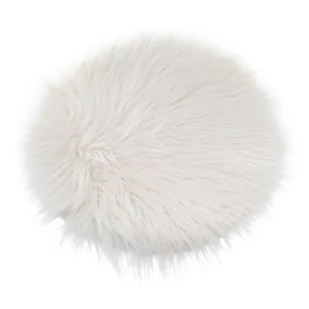 Atmosphera Elegancka dekoracyjna biała poduszka futrzana 164034A - Poduszki ogrodowe - miniaturka - grafika 1