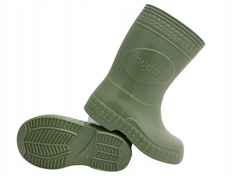 MUDME - Kalosze Dziecięce Sage Green - Komfort i Przyczepność r.25-26
