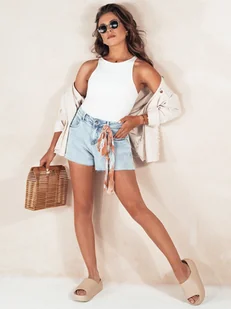 Spodenki jeansowe damskie SUMRBREEZ jasnoniebieskie Dstreet SY0353-M - Spodenki damskie - miniaturka - grafika 1