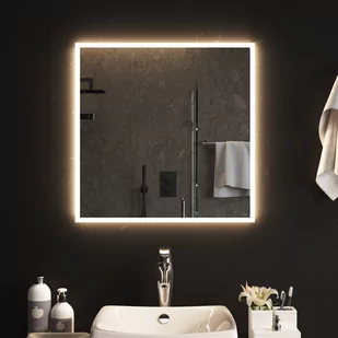 vidaXL Lustro łazienkowe z LED, 60x60 cm - Lustra - miniaturka - grafika 1