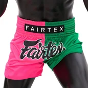 Kimona, stroje i obuwie - Spodenki Muay Thai Fairtex BS1911 Różowe/Zielone S - miniaturka - grafika 1