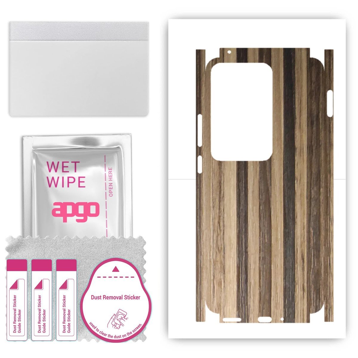 Folia naklejka skórka strukturalna na TYŁ+BOKI do Oppo Reno11 F - Drewno Paski Mix - apgo SKINS