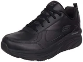 Sneakersy damskie - Skechers Damskie sneakersy D'lux Walker Timeless Path, Czarna skóra Trim, 39.5 EU - miniaturka - grafika 1