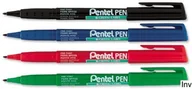 Markery permanentne - Pentel Marker permanentny NMS50 CZARNY - miniaturka - grafika 1