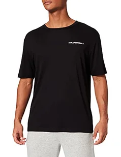 KARL LAGERFELD Unisex Logo Piżama T-Shirt Pajama Top, czarny, XS - Koszulki i topy damskie - miniaturka - grafika 1