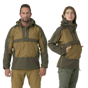Kurtka Helikon-Tex Anorak Tracer Unisex - Polycotton Stretch Ripstop - Coyote / Taiga Green - Odzież taktyczna i umundurowanie - miniaturka - grafika 1
