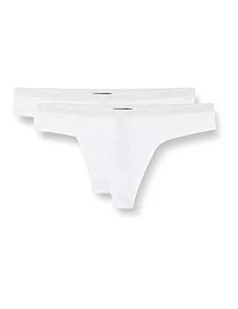 Emporio Armani Stringi bawełniane Basic damskie, biały, L - Majtki damskie - miniaturka - grafika 1