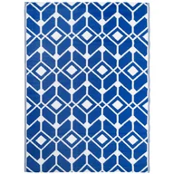 Dywany zewnętrzne - Dywan zewnętrzny 160 x 220 cm geometria niebieski - miniaturka - grafika 1