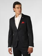 Garnitury - Finshley & Harding London Męska marynarka od garnituru modułowego Mężczyźni Slim Fit Sztuczne włókno niebieski w kratkę, 48 - miniaturka - grafika 1
