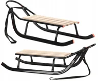 Sanki i ślizgacze - POLSKIE MOCNE SANKI JEE CZARNE dla dzieci dorosłych 150kg Solidne Metalowe - miniaturka - grafika 1