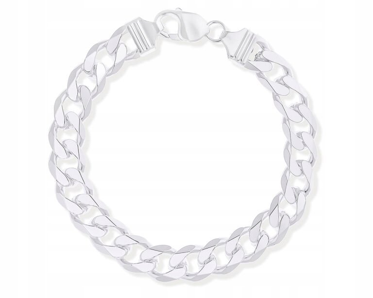 Bransoletka Srebrna Męska Gruba Szeroka Pancerka Masywna Srebro 925 24 cm