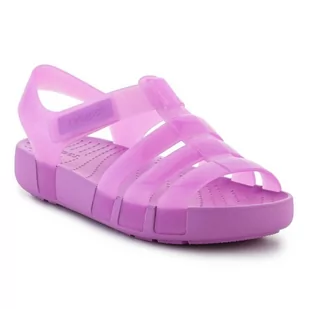 Sandały Crocs Isabella Jelly Sandal Jr 209837-6WQ fioletowe - Klapki i japonki męskie - miniaturka - grafika 1