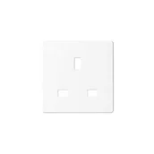 Klawisze i ramki - Kontakt Simon KONTAKT_SIMON Plakietka gniazda brytyjskiego DETAIL 82 Biały 82045-30 - miniaturka - grafika 1