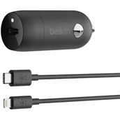 Ładowarki samochodowe - BELKIN Ładowarka Adapter + kabel 1x USB-C CCA003BT04BK CCA003BT04BK - miniaturka - grafika 1