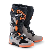 Buty motocyklowe - Buty Enduro Alpinestars Tech 7 Czarny/Ciepły szary/Pomarańczowy fluorescencyjny40,5 - miniaturka - grafika 1