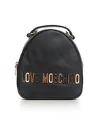 Torebki damskie - Love Moschino Damski plecak Borsa Vitello Nero, czarny, 23 x 20 x 8 - miniaturka - grafika 1