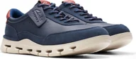 Trampki męskie - Clarks Męskie trampki CL26176762 Kolor: Niebieski Rozmiar: 41 - miniaturka - grafika 1
