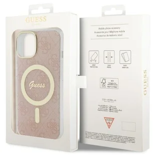 Guess GUHMP14SH4STP iPhone 14 6.1" różowy/pink hardcase 4G MagSafe - Etui i futerały do telefonów - miniaturka - grafika 8