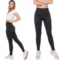 Legginsy - Moraj Prążkowane Legginsy z Wysokim Stanem 1000-020 grafit S/m - miniaturka - grafika 1