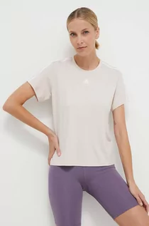 Koszulki sportowe damskie - adidas Performance t-shirt treningowy Training Essentials kolor różowy - grafika 1