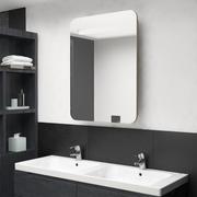 Szafki łazienkowe - vidaXL Szafka łazienkowa z lustrem i LED kolor dębu 60 x 11 x 80 cm 326507 - miniaturka - grafika 1