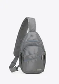 Plecaki - Plecak na jedno ramię z poliestru szary - miniaturka - grafika 1