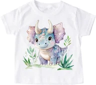 Koszulki dla dziewczynek - Koszulka z dinozaurem na Dzień Dinozaura - dinozaur73 - miniaturka - grafika 1