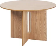 Stoły - Beliani Stół do jadalni okrągły ⌀ 120 cm jasne drewno CORAIL - miniaturka - grafika 1